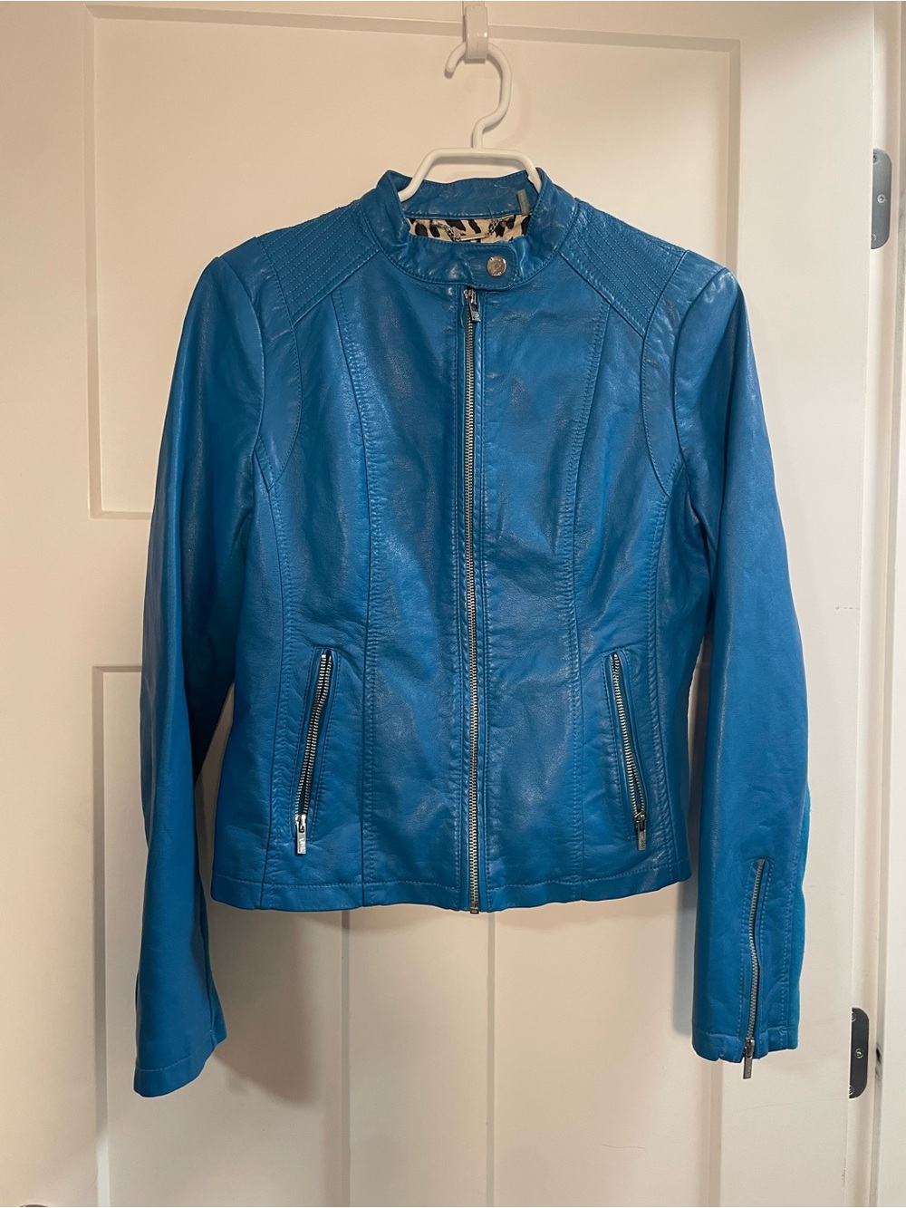 Black Rivet Faux Leather Jacket